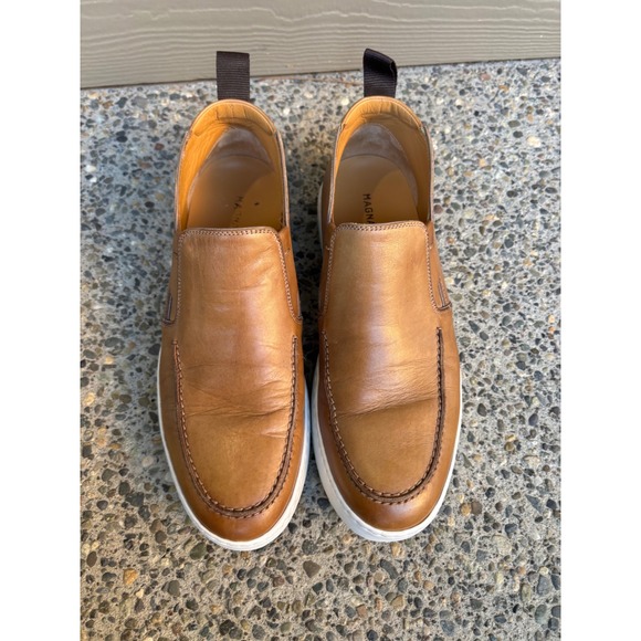 Magnanni Durham Mens Shoe Size 7 1/2 Brown Hi Top Casual Slip On Sneaker Leather - Picture 6 of 11